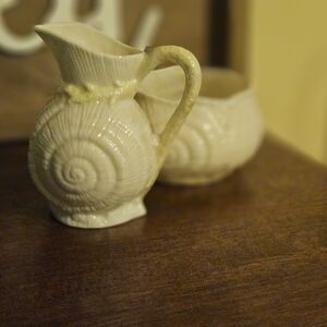 Belleek Toy Nautilus Shell Set